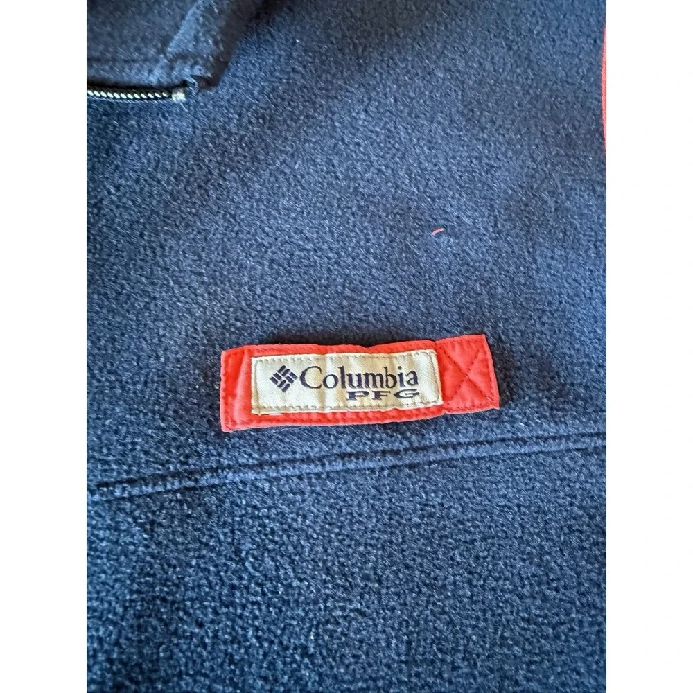 Columbia Sportswear Fleece‎ Navy Blue Full Zip Vest Kid's Size Large Boys
